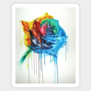 Rainbow Rose Sticker